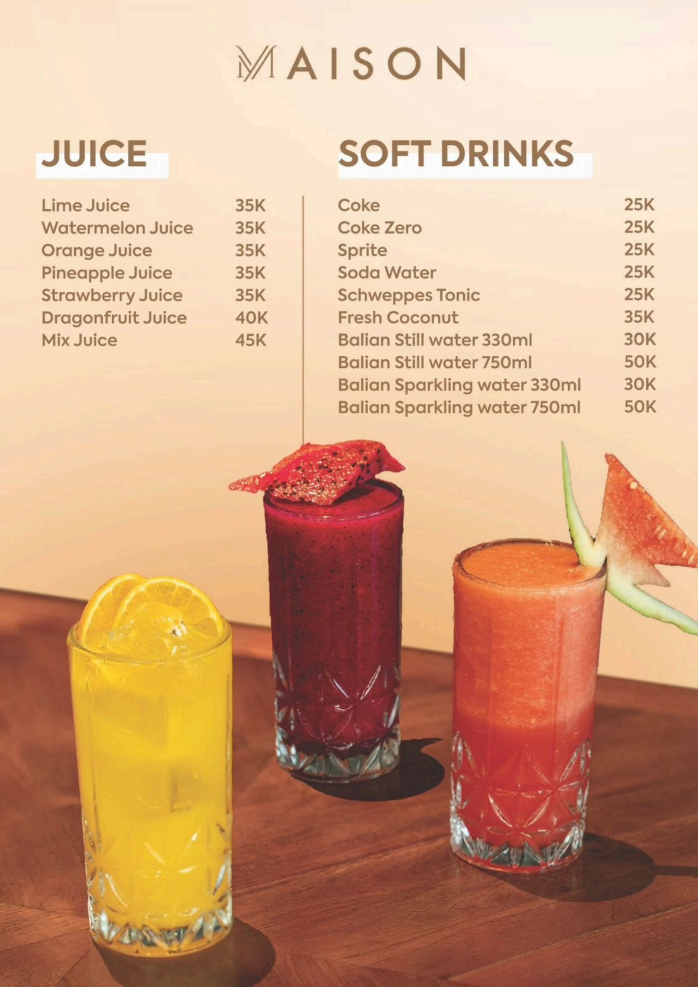 Drinks & brews — Juice & Soft
